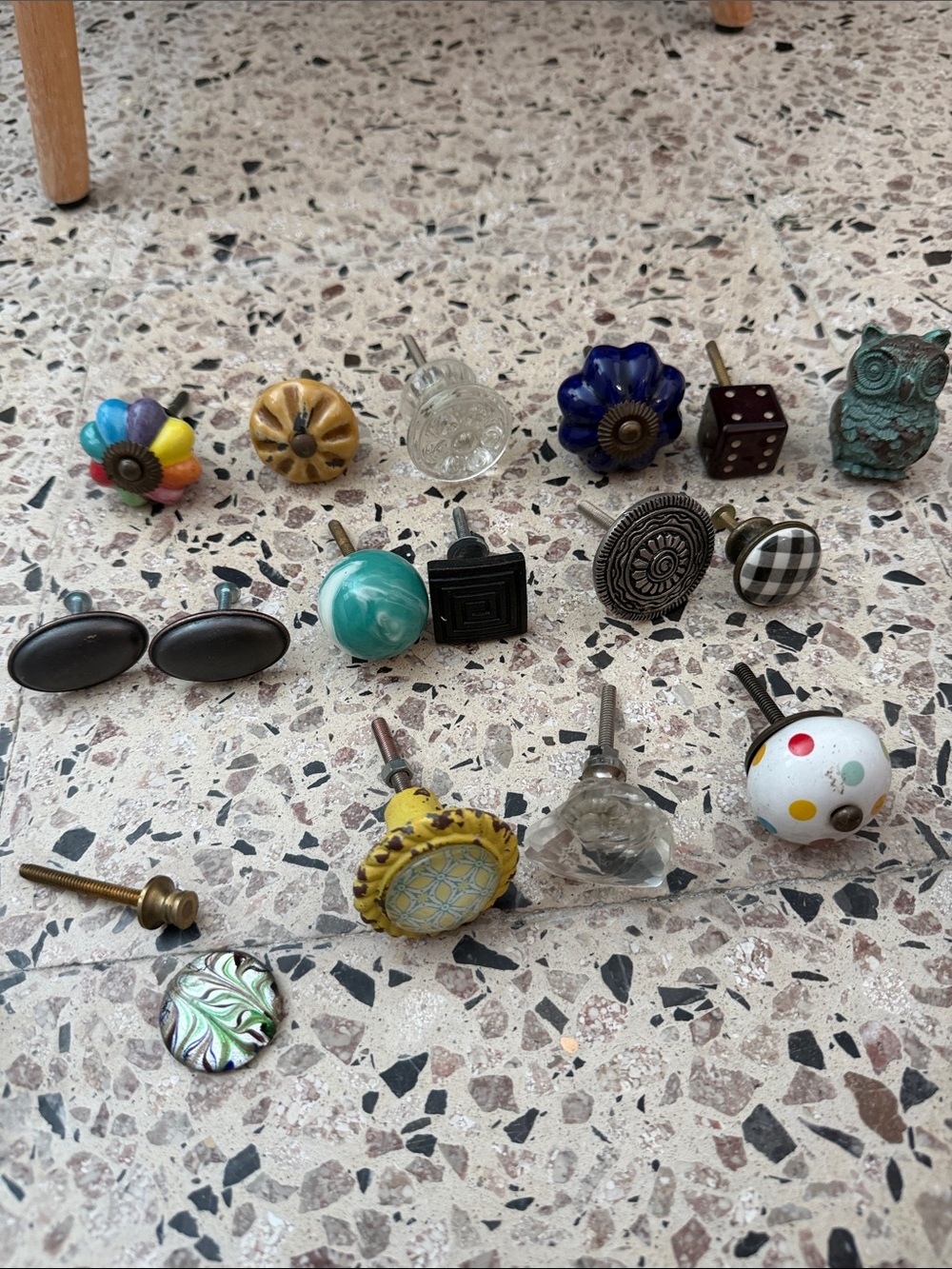 Assorted Decorative Drawer Pulls and Knobs - Colorful Mix 16
